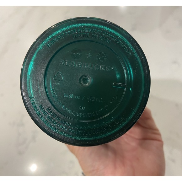 Starbucks Coffee 16 oz Tumbler Green 3D Cube‎ Design 2024 NWOT - Picture 5 of 8